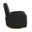 Fauteuil inclinable noir pivotant pivotant avec rotation à 360 degrés et base en bois massif-756511054