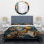 Ensemble de housse de couette Fractal Melage II bleu sarcelle - Fractals-2256197