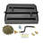 Triple Row Gas Burner Pan & Connection Kit - Powder Coated - Fire Pit or Fireplace- FREE Bonus Bag of Glowing Embers-101958869-109719713