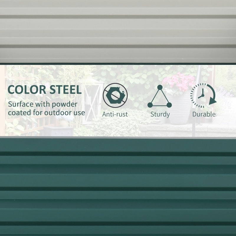 Outsunny Galvanized Raised Garden Bed