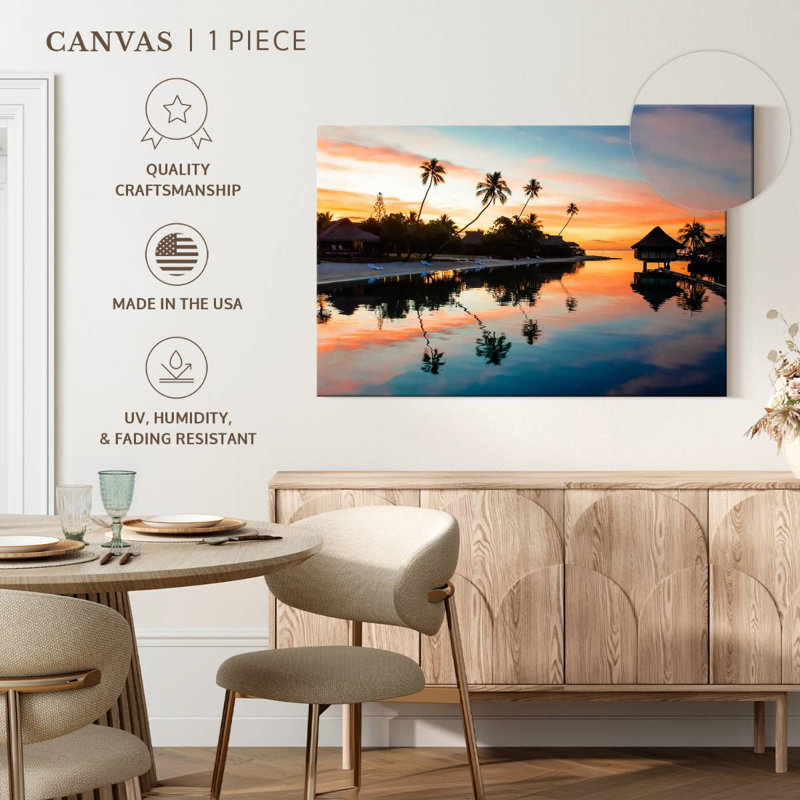 Ravi Palm Beach Reflection, 24" H x 36" W