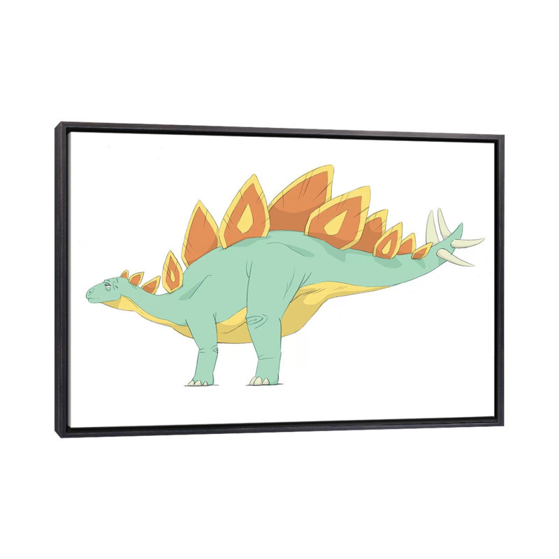 Stegosaurus, dessin au crayon avec couleur numérique par Alice Turner - impression d'art graphique, Pas de tapis