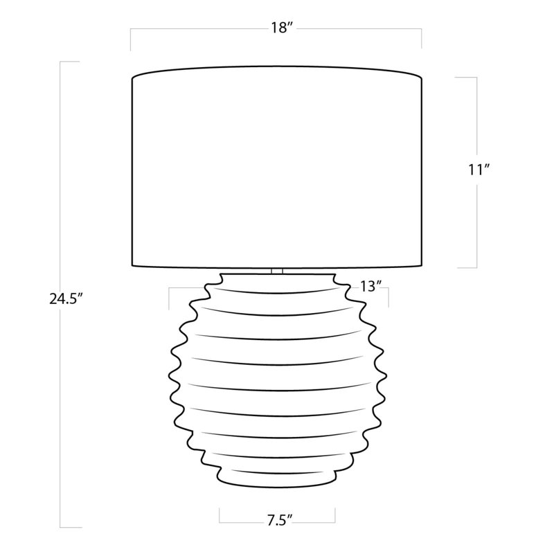 Lampe de table en métal Nabu