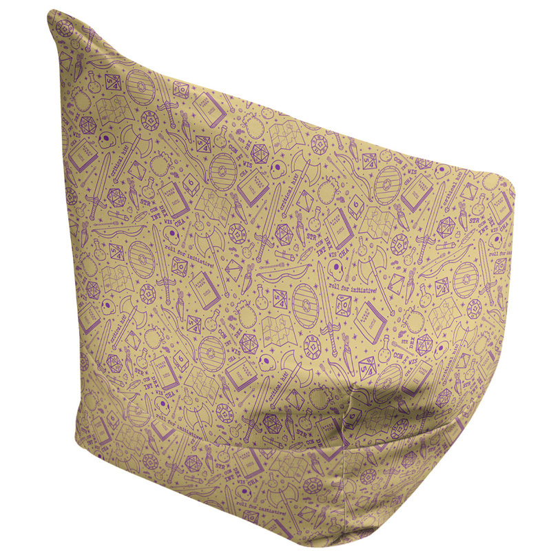 Sac de pois Leffel, H 120 po x L 31 po x P 60 po, Rembourrage poly, Jaune / Mauve