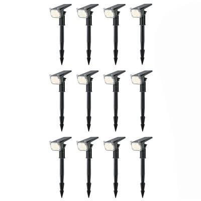 Solar Path Lights, Adjustable 2-in-1 Wall/Ground Light