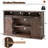  Allen 66" W Farmhouse TV Stand with Sliding Barn Door & Large Storage Shelves, Brown-105532820