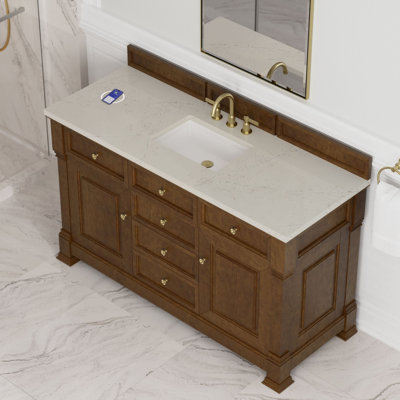 Meuble-lavabo simple Brookfield avec chargeur sans fil Freepower