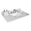 Ensemble de meuble-lavabo classique en pierre d'ingénierie de 31 pouces avec évier encastré et dosseret en céramique Luxstone