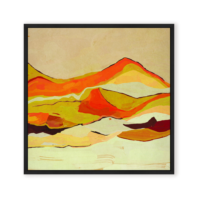 Nature Inspired Dawn's Horizon Trptych, 24" H x 24" W, Framed Canvas, Beige