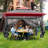 Pop Up Gazebo, Outdoor Instant Canopy Tent W/4 Netting Sidewall & Auto Extending Eave, Patio Gazebos Shelter W/Mesh Wall, Center Lock, Wheeled Bag For Garden, Yard, Party, Deck-108934226-108934225