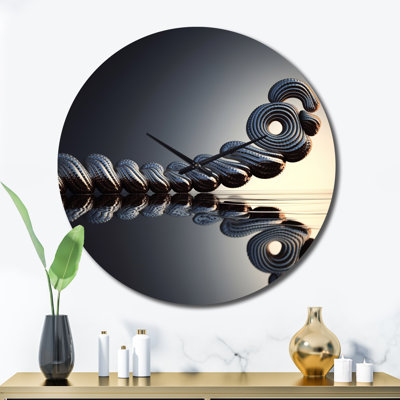 Quantum Entanglement Futuristic Bliss V Wall Clock
