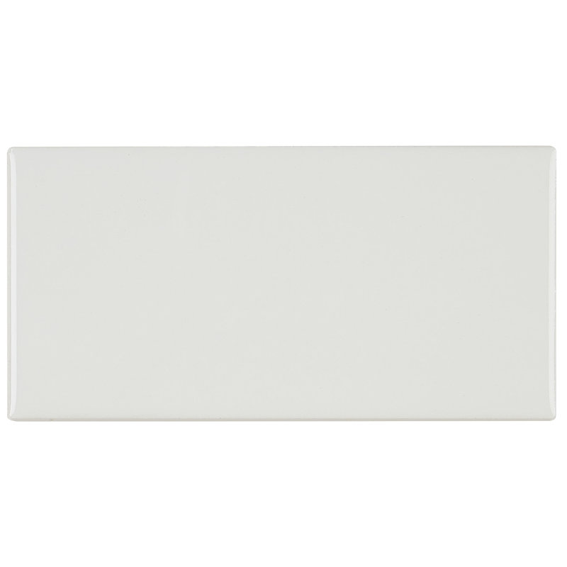 Carrelage de métro en céramique 3 po x 6 po blanc Guilford