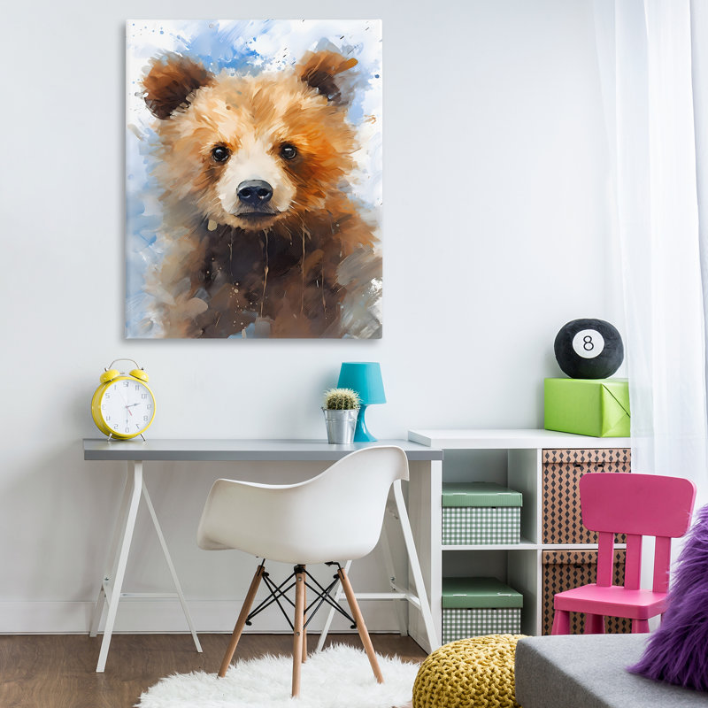 Woodland Nursery Bear Canvas Wall Art by Franklyn Gregory bp-476_CN, H 48 po x l 36 po
