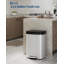 13 Gallon / 50 Litre Metal Trash Can with Lid, Large Garbage Can for Kitchen, Rustproof Step-on Kitchen Metal Trash Bin with Liner Rim, Rear Handle, Soft Close Plastic Lid-117871655