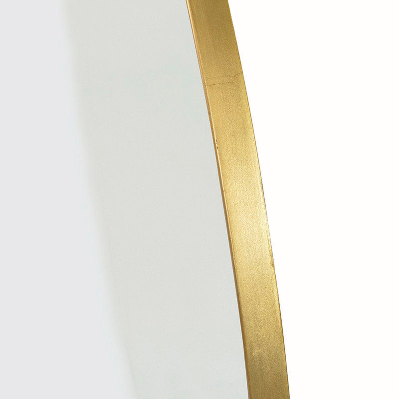 Raleigh Round Aluminum Mirror, Gold