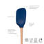 Spoonula en silicone Tovolo Flex-Core avec poignée en bois naturel pour la cuisson et la cuisson, indigo profond