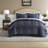 Durable Queen Bedding Sets, Polyester Comforter With Modern Jacquard Design For Home