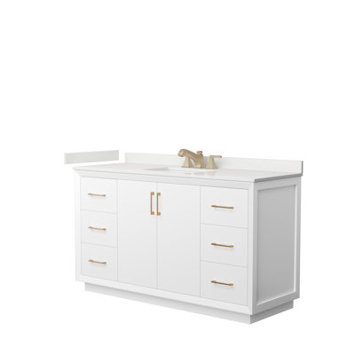 Strada 60'' Single Bathroom Vanity with Quartz Top
