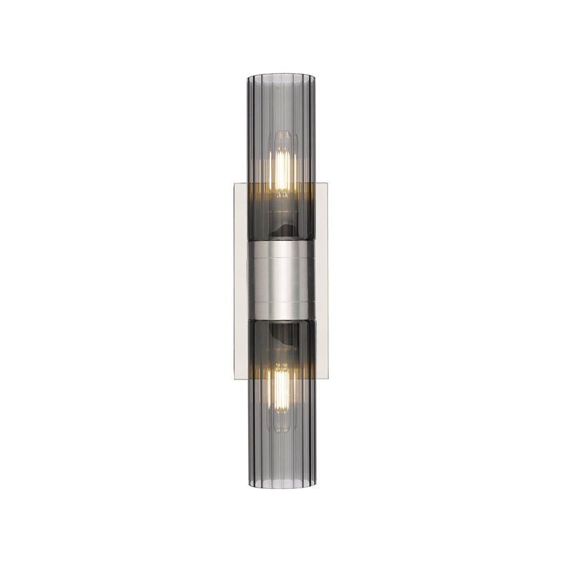 Maebell 2 - Light Dimmable Vanity Light, Smoke, Satin Nickel