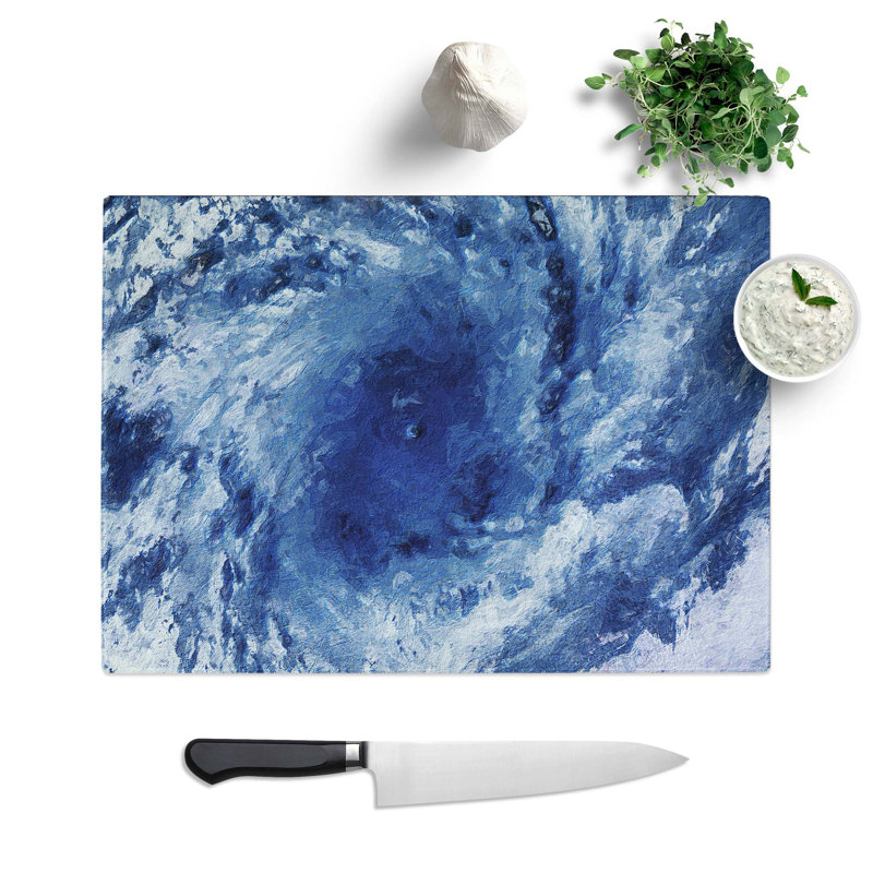 Tempered Glass Cyclone Chopping Board, 28.5 cm W x 20 cm L