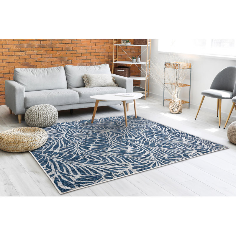 Aliyonna Floral Flatweave Area Rug, Rectangular 80 x 150cm