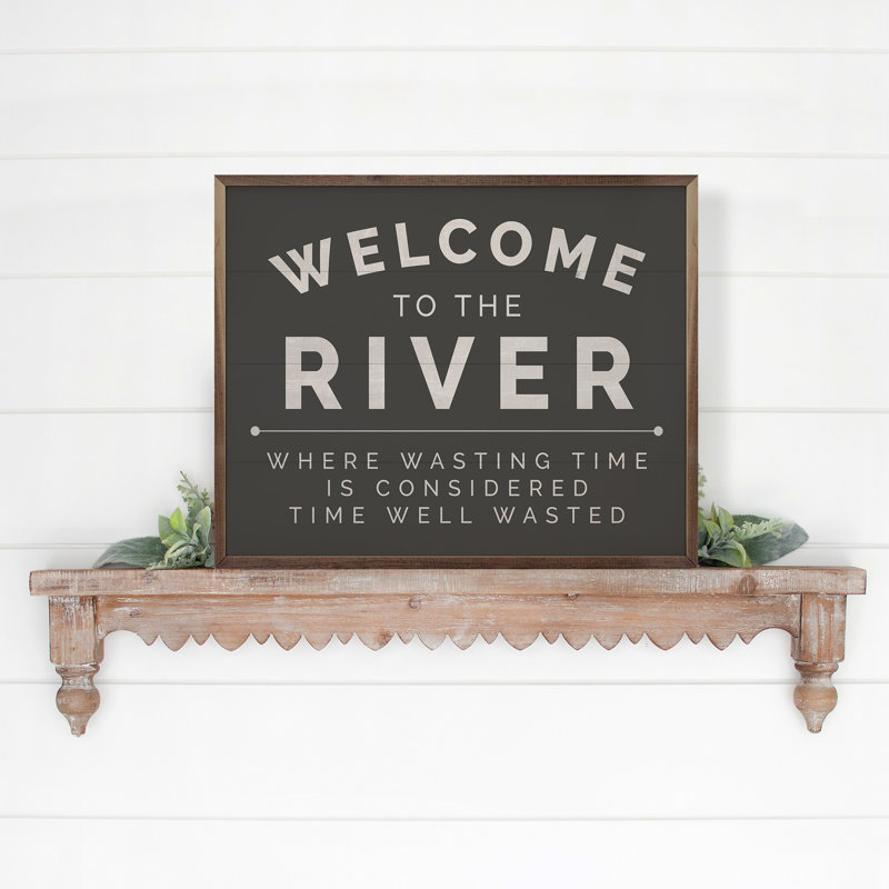 Welcome To The River - noir, H 32 po x l 40 po