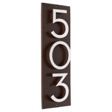 Floating Modern 6" Number Vertical Address Plaque (3 Characters)