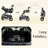 Convertible Baby Stroller, Folding High Landscape Infant Carriage, Adjustable Canopy, Diaper Bag, Anti-Shock-118303000