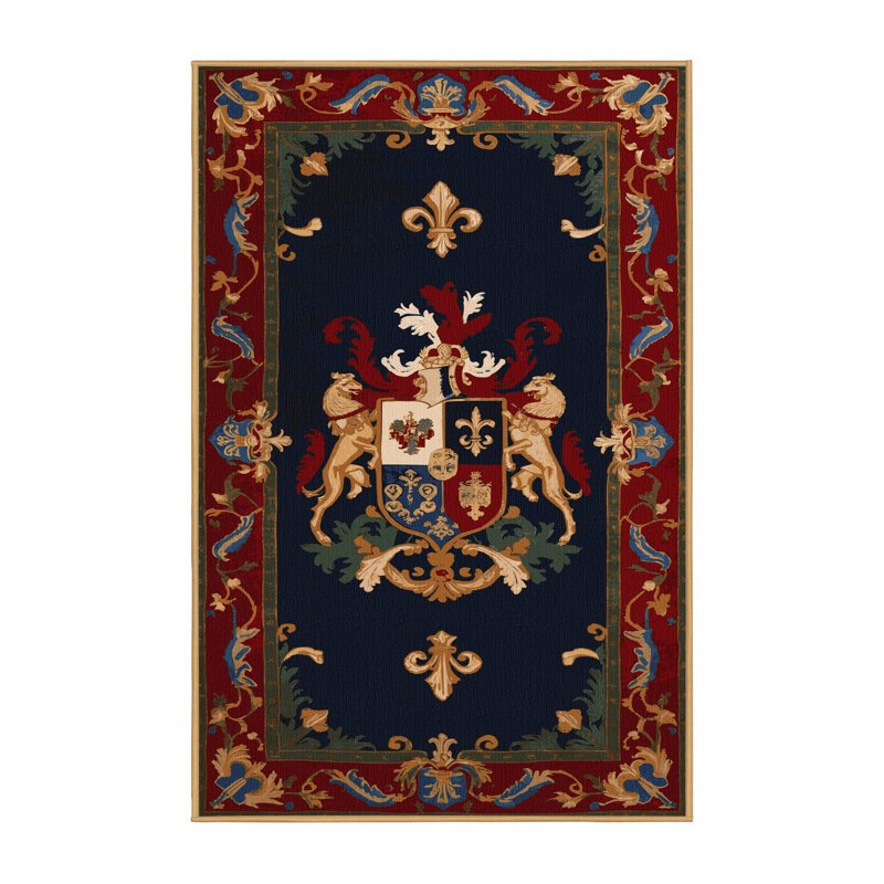 Tapis brun français lavable à la machine, Rectangle 3 pi x 5 pi