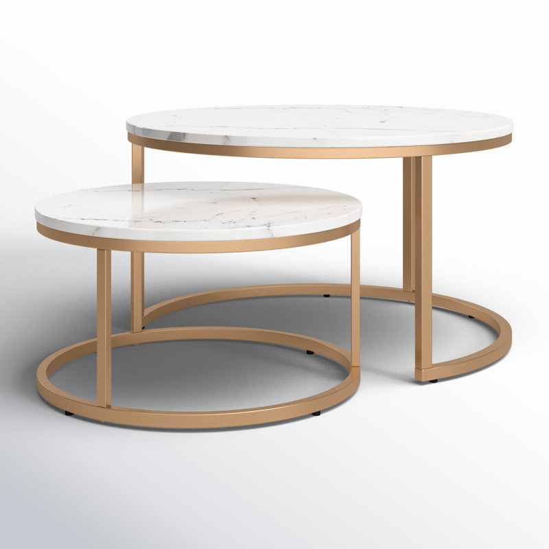 Nesting Coffee Table, Gold