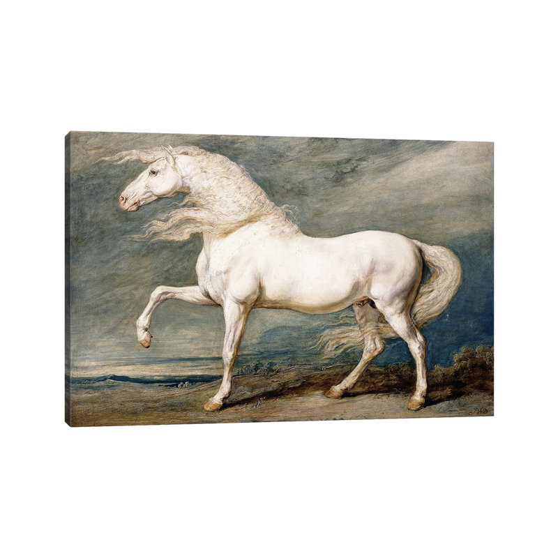 Adonis, King George III's Favourite Charger by James Ward - Wrapped Canvas Painting, 30.48cm H x 45.72cm W x 1.905cm D