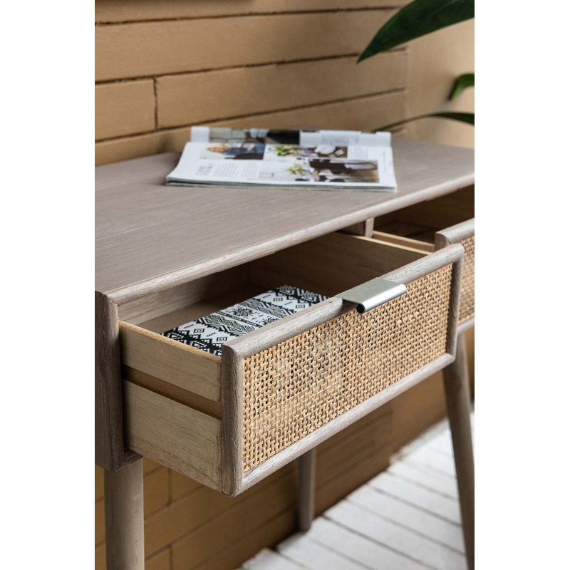 Gavrilin 16.5'' Console Table, Gray Top/Gray Base