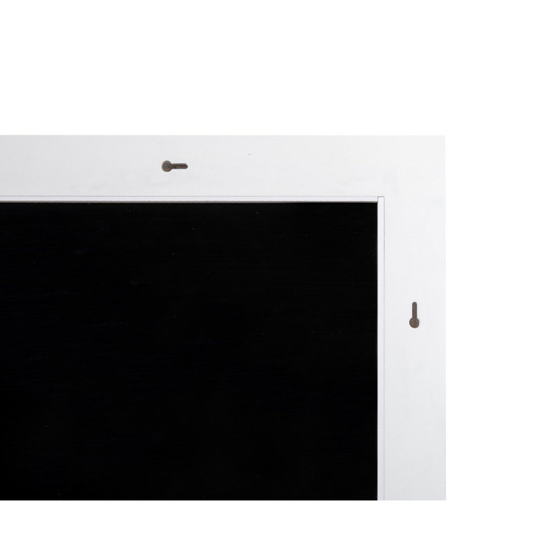 Kamien Solid Wood Square Wall Mirror, 40'' x 40'', White Matte