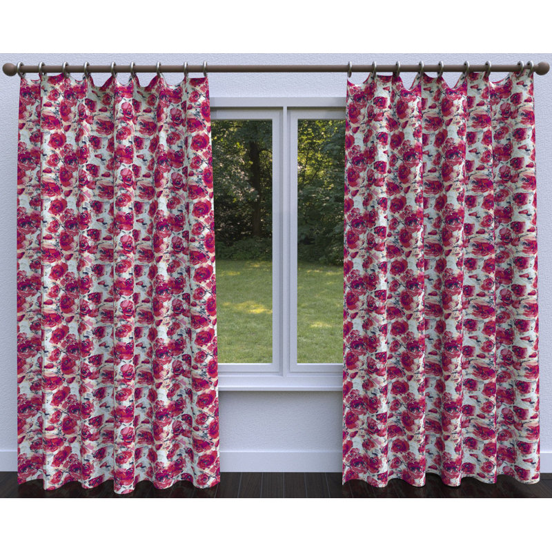 Tissu d’impression roses, Rouge