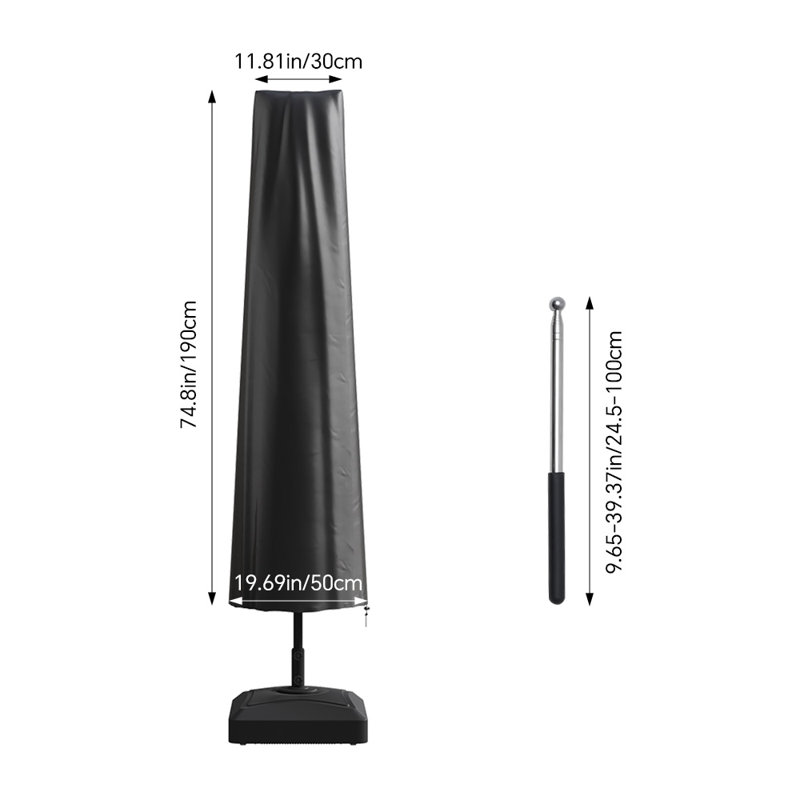 50 cm W Outdoor Patio Umbrella Cover