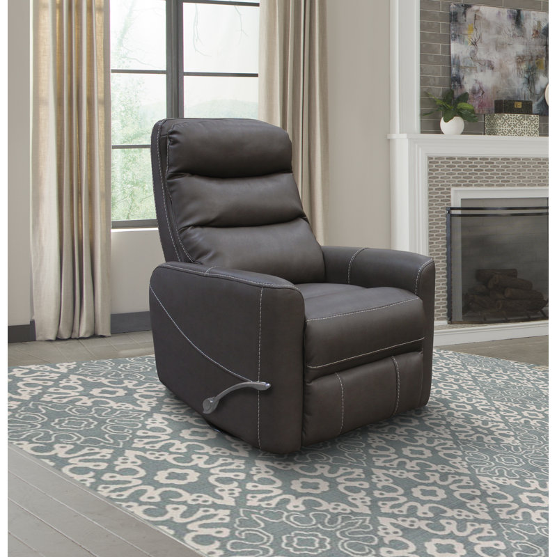 Casarez 31" Upholstered Manual Swivel Glider Recliner Two Pack, Haze