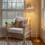 Lampe sur pied avec abat-jour en rotin Boho
