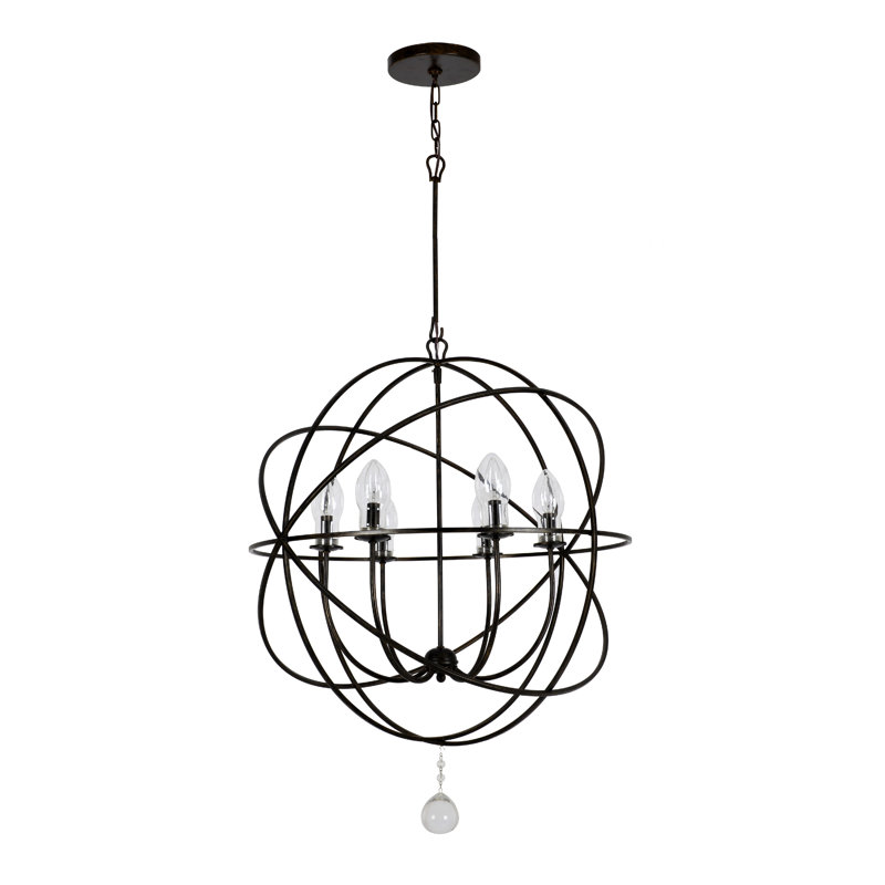 Cecily English Bronze 6 -Bulb 35.5" H Outdoor Chandelier