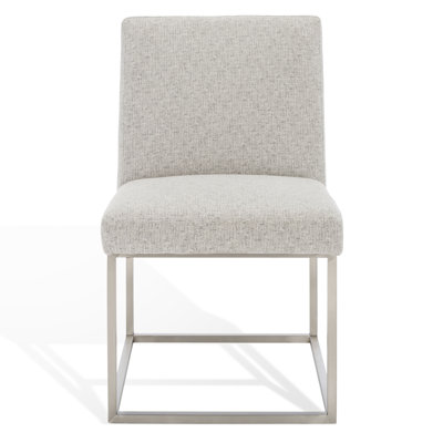 Athens Upholstered Stainless Steel Side Chair