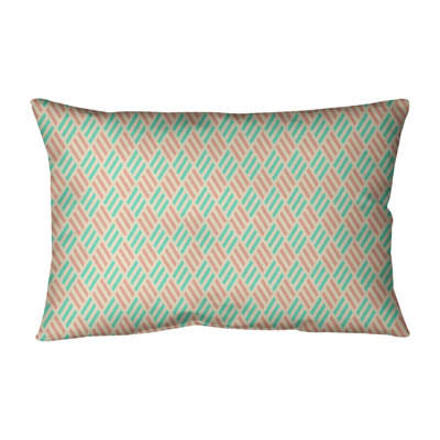 Katelyn Elizabeth Stripe Diamonds Cotton Throw Pillow