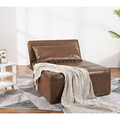 1 Seater Faux Leather Sleeper