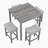 Industrial 5 Piece Dining Table And Chairs Set, Ideal For Living, Dining And Game Rooms, Offering Space Saving And Comfort-817398718-817398714