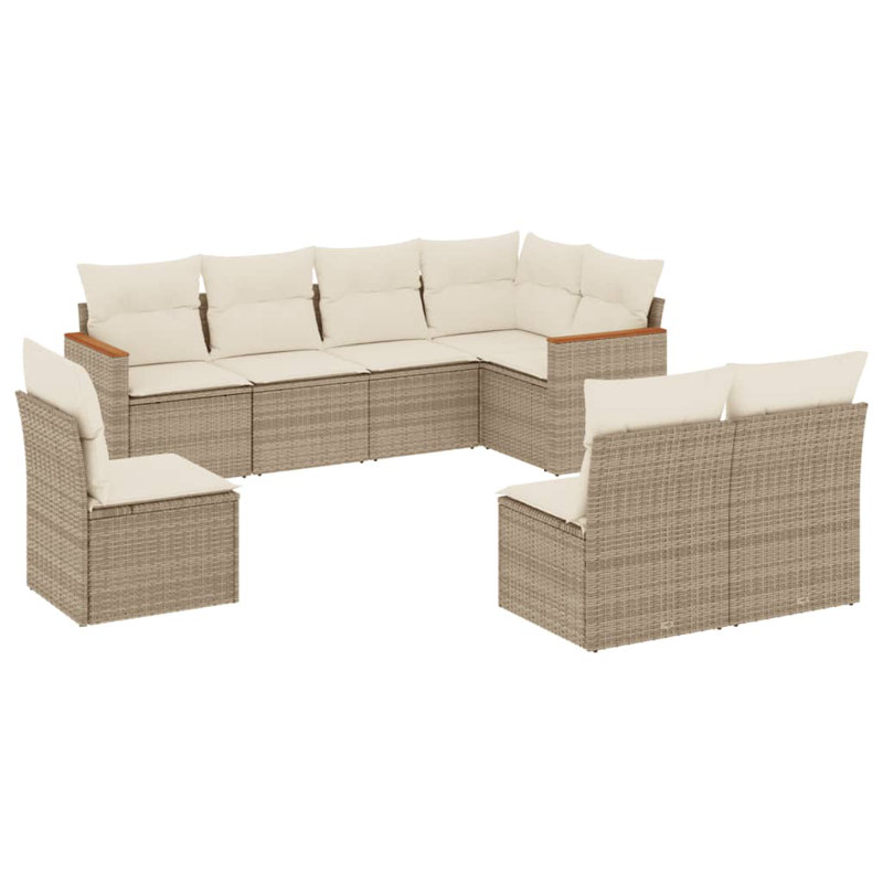 Ensemble de canapé de jardin Vidaxl beige