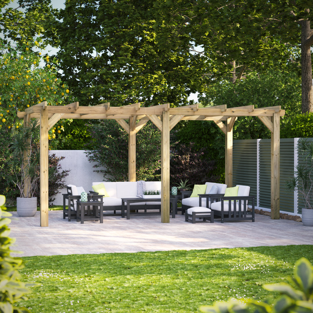 Powersheds 18 x 10ft Timber Pressure Treated Pergola