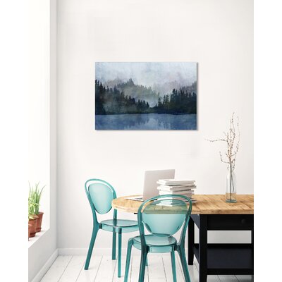 Latitude Run® 'Blue Lake' Painting Print on Canvas | Wayfair