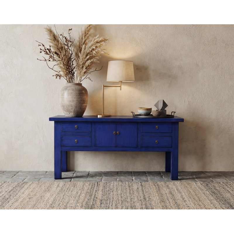 Annegreet 180cm Console Table, Peacock Blue
