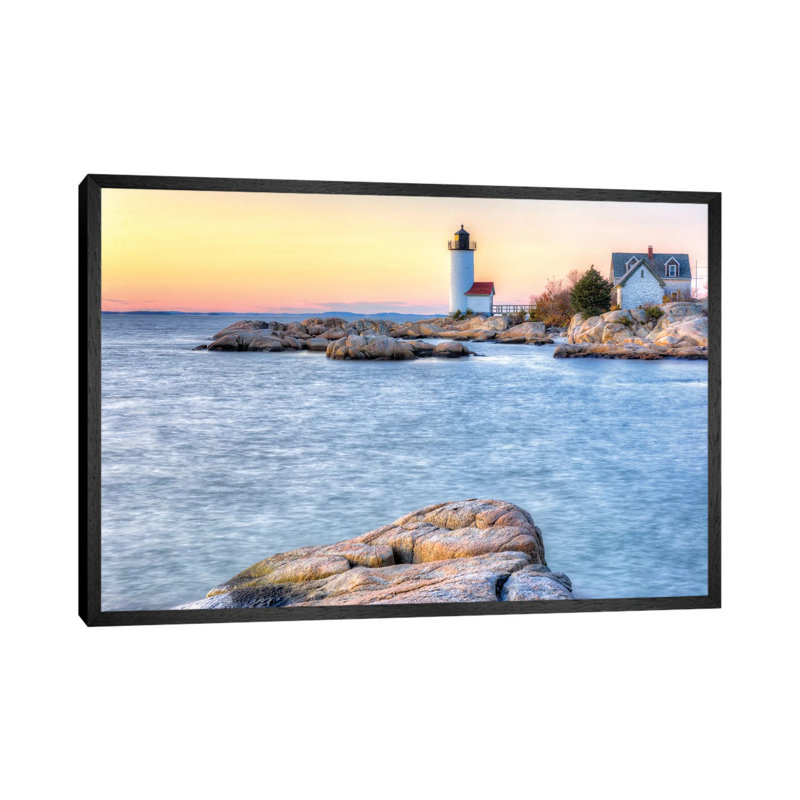 Annisquam Sunset by David Gardiner - Print on Canvas, 45.72cm H x 66.04cm W x 3.81cm D, Black Framed