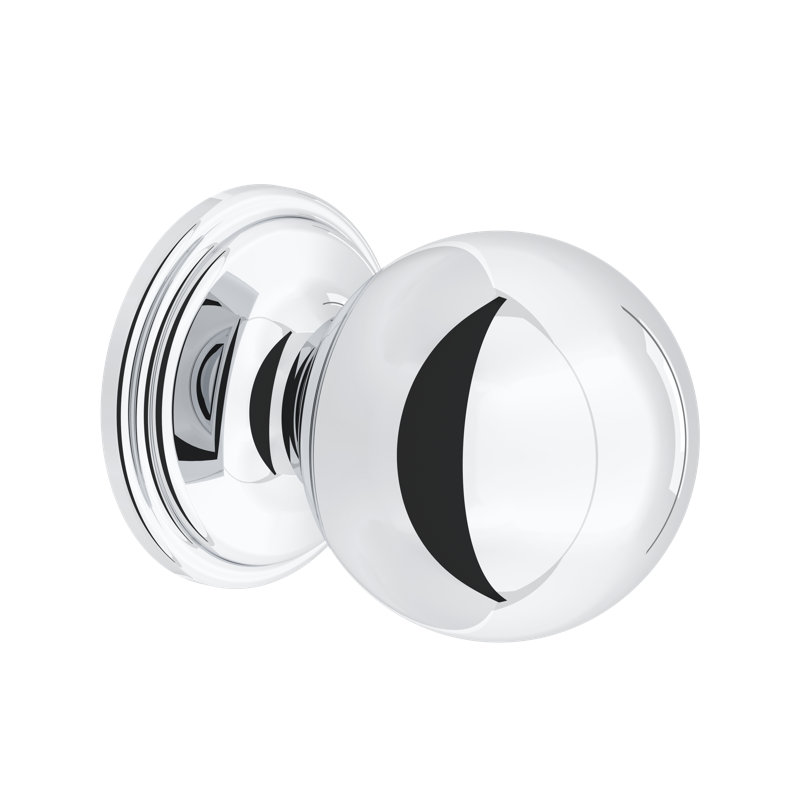 Large Rounded Drawer Pull Knobs, Polished Chrome, 1.25