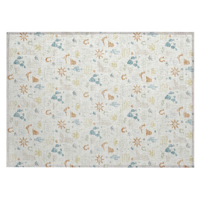 Machine Washable Indoor/Outdoor Chantille ACN2562 Novelty Rug