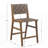 Faux Leather Woven Counter Stool